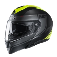 KASK HJC I90 DAVAN BLACK/FLO YELLOW